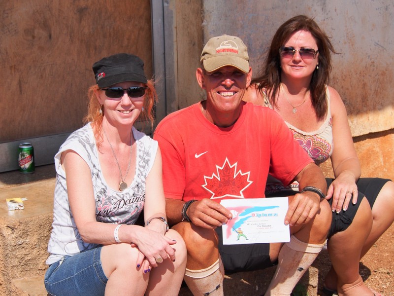 Elaine Lamb, Carlos Santos and Judy Wallace Santos