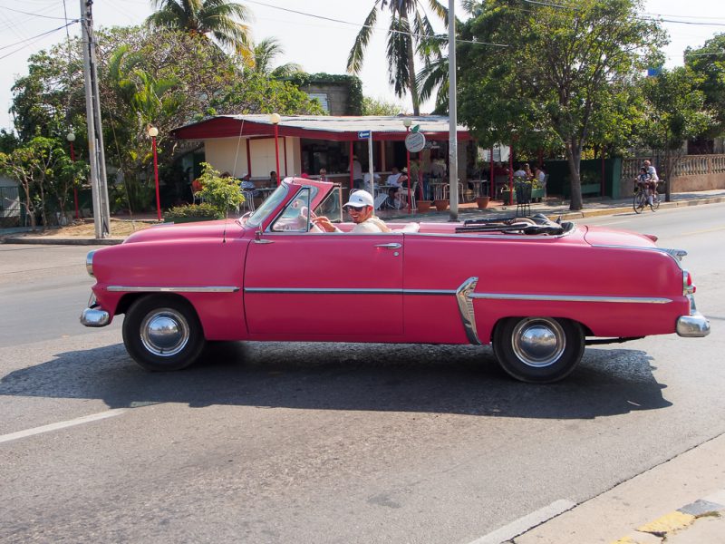 Classic Convertible and one lucky driver