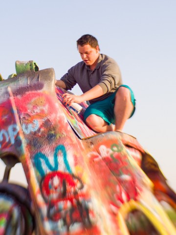 Spontaneous Art at Cadillac Ranch, Amarillo, Texas