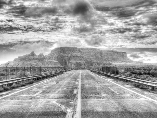 Highway 89.  The Road Ahead to Monument Valley