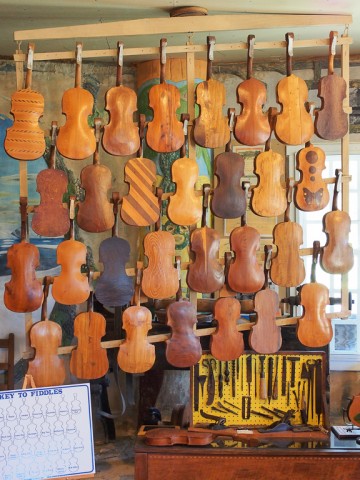Some of Ed Galloway's Hand Made Fiddles
