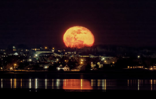 Feb 28, 2021 - Snow Moon Over Charlottetown, PEI